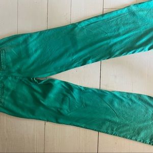 Level 99 green pants wide leg, size 27, very comfortable